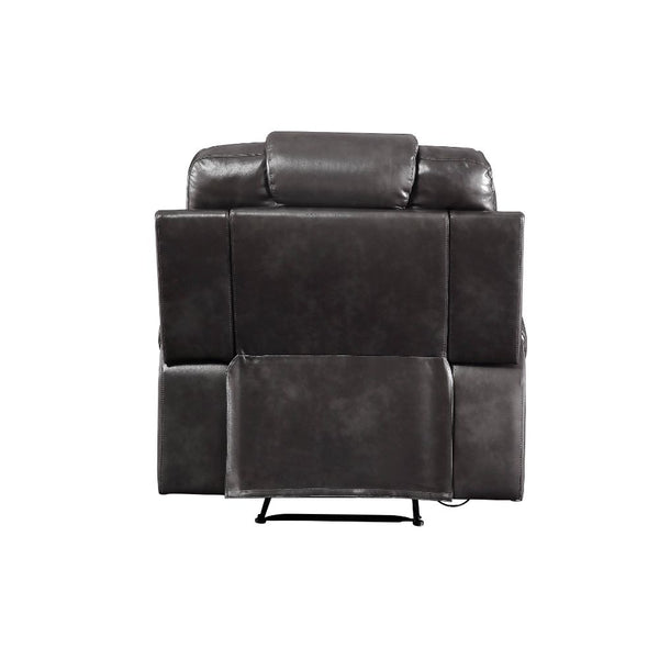 ACME Braylon Magnetite Synthetic Leather Motion Recliner Model 55412