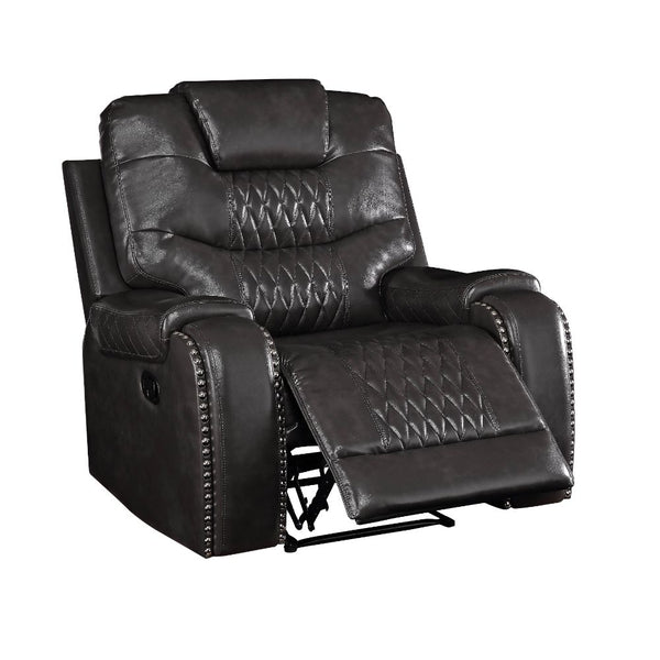 ACME Braylon Magnetite Synthetic Leather Motion Recliner Model 55412