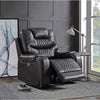 ACME Braylon Magnetite Synthetic Leather Power Motion Recliner Model 55413