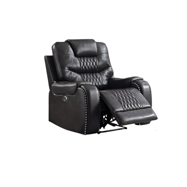 ACME Braylon Magnetite Synthetic Leather Power Motion Recliner Model 55413