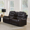 ACME Braylon Brown Synthetic Leather Motion Loveseat with Console Model 55416