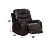 ACME Braylon Brown Synthetic Leather Power Motion Recliner Model 55418