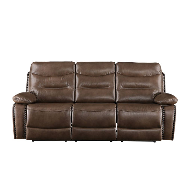 ACME Aashi Brown LeatherGel Match Motion Sofa Model 55420