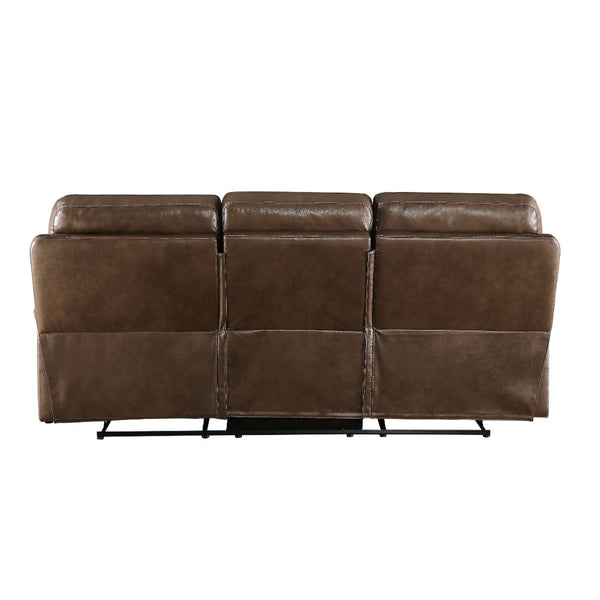 ACME Aashi Brown LeatherGel Match Motion Sofa Model 55420