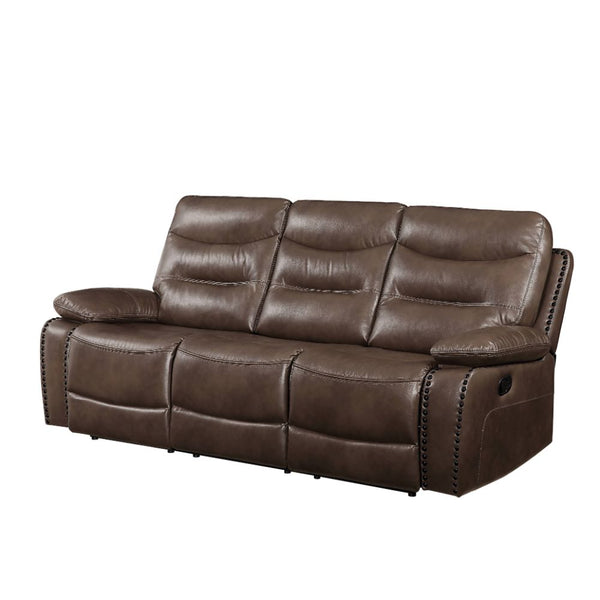 ACME Aashi Brown LeatherGel Match Motion Sofa Model 55420