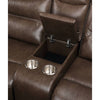ACME Aashi Brown LeatherGel Match Motion Sofa Model 55420