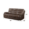 ACME Aashi Brown LeatherGel Match Motion Sofa Model 55420