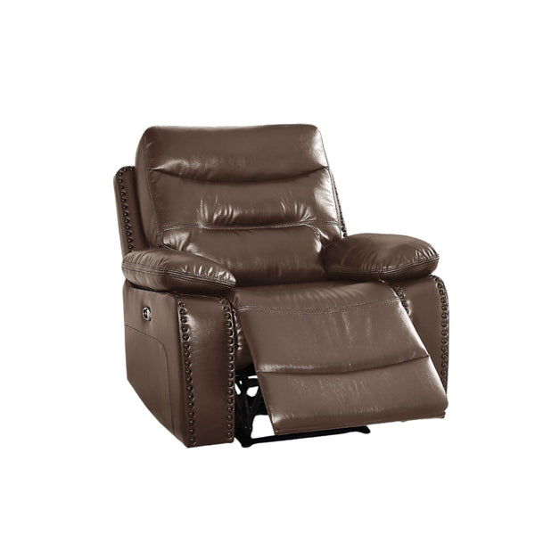 ACME Aashi Brown LeatherGel Match Power Motion Recliner Model 55423