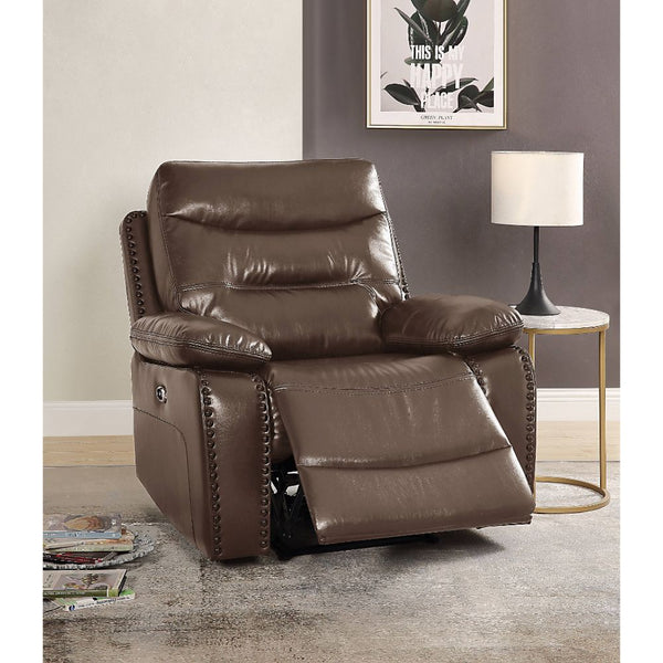 ACME Aashi Brown LeatherGel Match Power Motion Recliner Model 55423