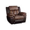 ACME Jaylen Toffee & Espresso Polished Microfiber Motion Recliner Model 55427