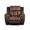 ACME Jaylen Toffee & Espresso Polished Microfiber Motion Recliner Model 55427