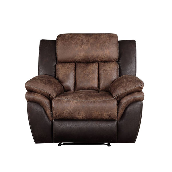 ACME Jaylen Toffee & Espresso Polished Microfiber Motion Recliner Model 55427