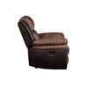 ACME Jaylen Toffee & Espresso Polished Microfiber Motion Recliner Model 55427