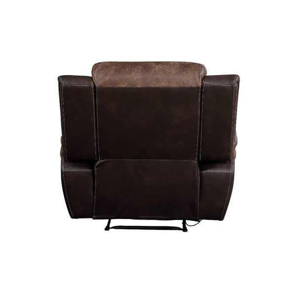 ACME Jaylen Toffee & Espresso Polished Microfiber Motion Recliner Model 55427