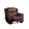 ACME Jaylen Toffee & Espresso Polished Microfiber Motion Recliner Model 55427