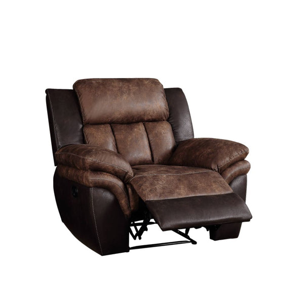 ACME Jaylen Toffee & Espresso Polished Microfiber Motion Recliner Model 55427
