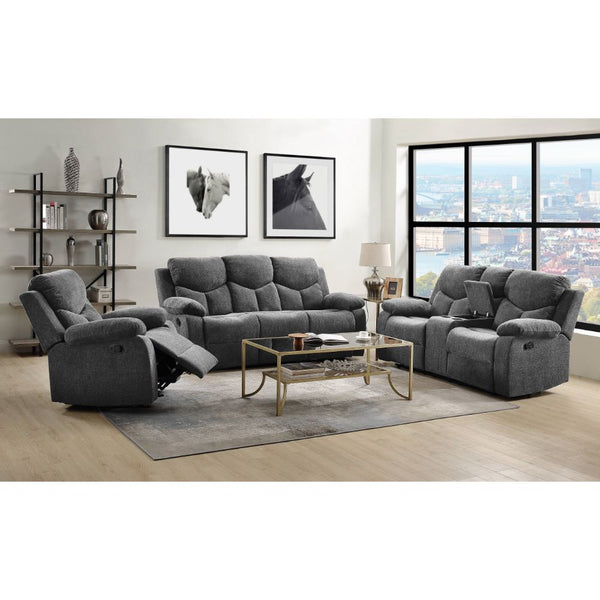 ACME Kalen Gray Chenille Motion Sofa Model 55440