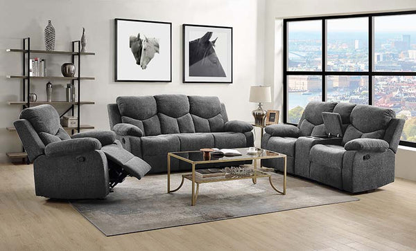 ACME Kalen Gray Chenille Motion Sofa Model 55440