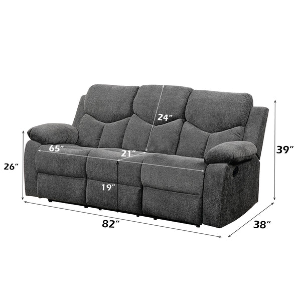 ACME Kalen Gray Chenille Motion Sofa Model 55440