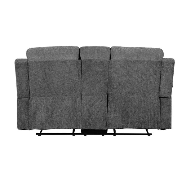 ACME Kalen Gray Chenille Motion Loveseat with Console Model 55441