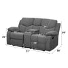 ACME Kalen Gray Chenille Motion Loveseat with Console Model 55441