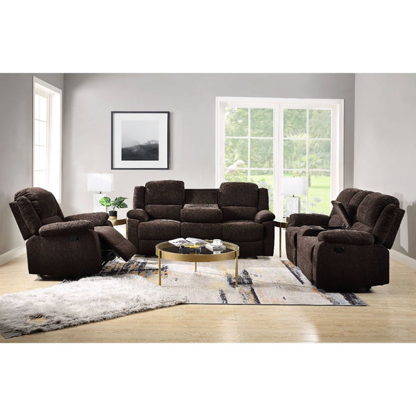 ACME Madden Brown Chenille Motion Sofa Model 55445