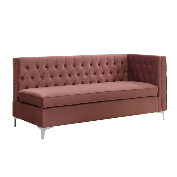 ACME Rhett Coral Velvet Sectional Sofa Model 55505