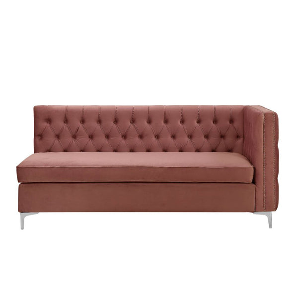 ACME Rhett Coral Velvet Sectional Sofa Model 55505