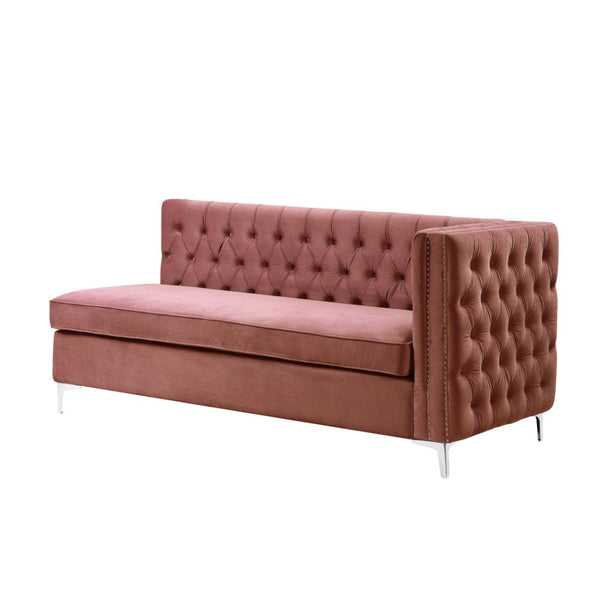 ACME Rhett Coral Velvet Sectional Sofa Model 55505