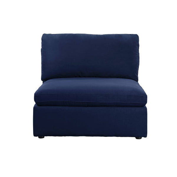 ACME Crosby Blue Fabric Modular Armless Chair Model 56035