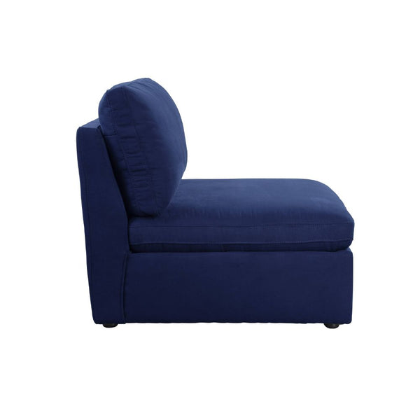 ACME Crosby Blue Fabric Modular Armless Chair Model 56035