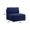 ACME Crosby Blue Fabric Modular Armless Chair Model 56035