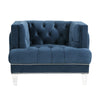 ACME Ansario Blue Velvet Chair Model 56457