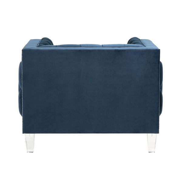 ACME Ansario Blue Velvet Chair Model 56457