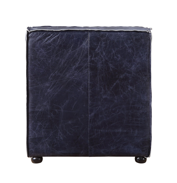 ACME Birdie Vintage Blue Top Grain Leather Modular Armless Chair Model 56595