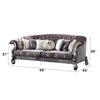 ACME Versailles Velvet & Antique Platinum Sofa with 7 Pillows Model 56825