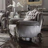 ACME Versailles Velvet & Antique Platinum Chair with Pillow Model 56842