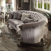 ACME Versailles Velvet & Antique Platinum Sofa with 5 Pillows Model 56845