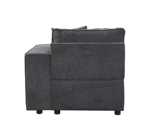 ACME Silvester Gray Fabric Modular Right Facing Chair with 2 Pillows Model 56872