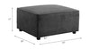 ACME Silvester Gray Fabric Ottoman Model 56876