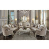 ACME Picardy Fabric & Antique Pearl Sofa with 8 Pillows Model 56880