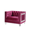 ACME Heibero Burgundy Velvet Chair (Same LV01402) Model 56897