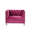 ACME Heibero Burgundy Velvet Chair (Same LV01402) Model 56897