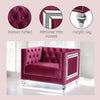 ACME Heibero Burgundy Velvet Chair (Same LV01402) Model 56897