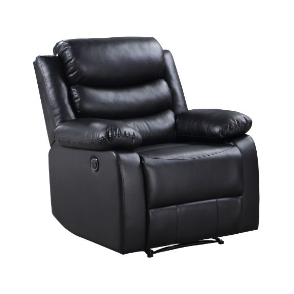 ACME Eilbra Black Synthetic Leather Power Motion Recliner Model 56910