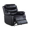 ACME Eilbra Black Synthetic Leather Power Motion Recliner Model 56910
