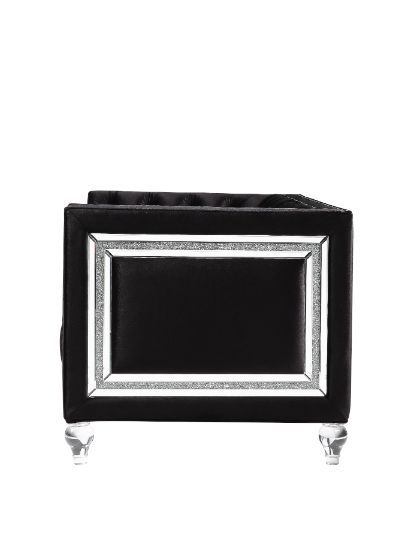 ACME Heibero Black Velvet Chair (Same LV01404) Model 56997