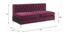 ACME Jaszira Burgundy Velvet Modular Armless Sofa Model 57332