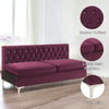 ACME Jaszira Burgundy Velvet Modular Armless Sofa Model 57332