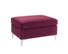ACME Jaszira Burgundy Velvet Modular Ottoman Model 57335